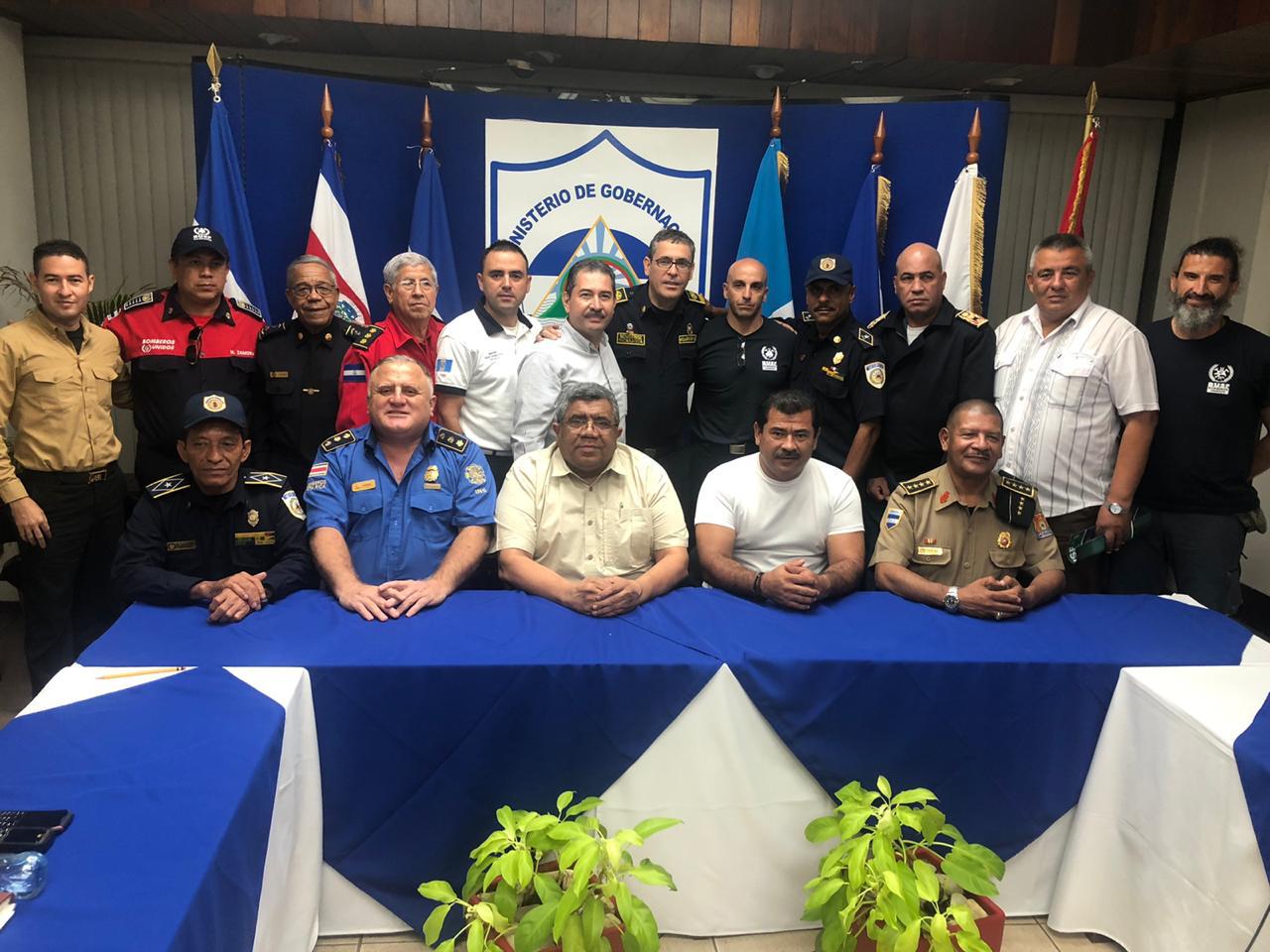 Una delegación de Bomberos Unidos sin Fronteras (BUSF), con efectivos del Consorcio Provincial cordobés, es reconocida por el gobierno nicaragüense